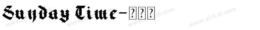 Sunday Time字体转换